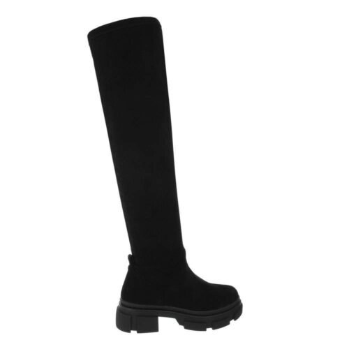 Dámske čižmy nad kolená pohodlne sneakers 321SW black