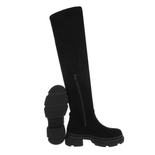 Dámske čižmy nad kolená pohodlne sneakers 321SW black - Image 3