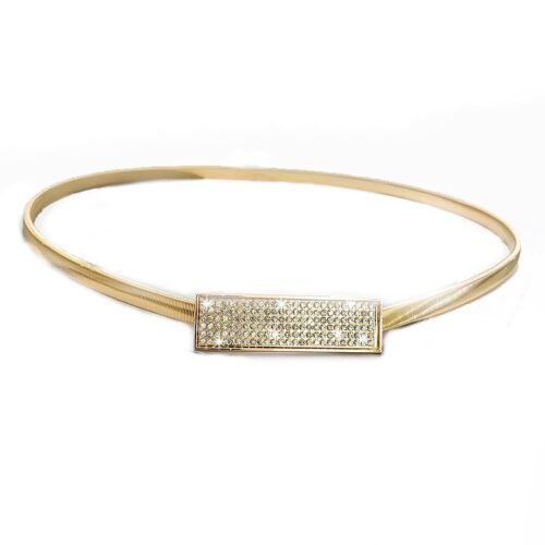 Elastic Gold Chain Belt Female Waist Rhinestone Belts For Women elasticky opasok