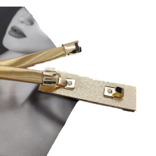 Opasok spoločenský Elastic Gold Chain Belt elasticky - Image 4