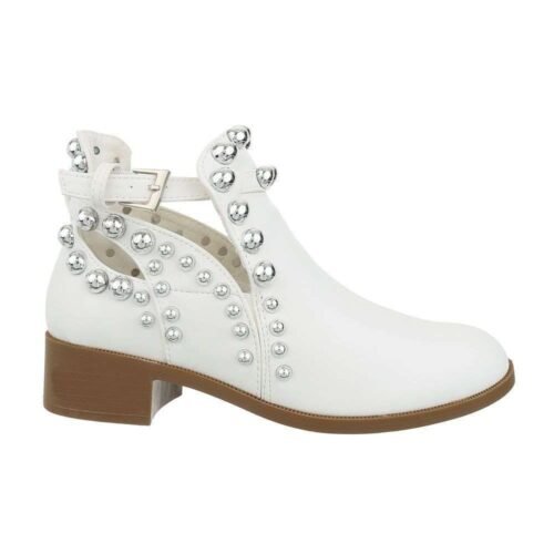 Dámske casual topanky sandále studs GF026SW120 biele