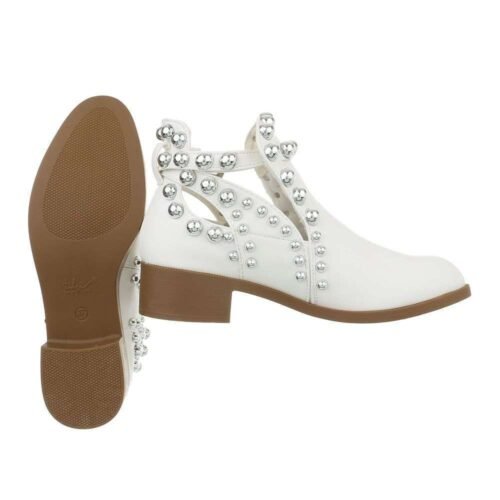 Dámske casual topanky sandále studs GF026SW120 biele - Image 3