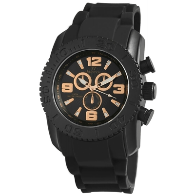 UNISEX hodinky chrono silikonovy remienok 22741SG black