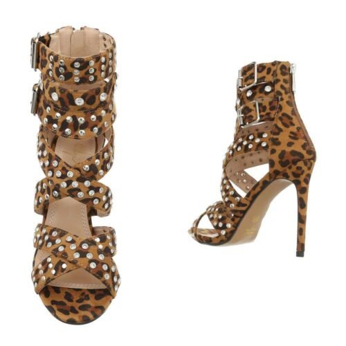 Dámske exkluzívne sandále boheme crystal 124SW leopard - Image 2