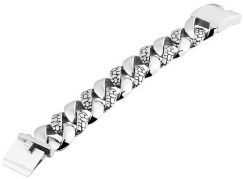 Náramok unisex extra dĺžka 26 cm reťaz oceľ 3035SG strieborný - Image 2