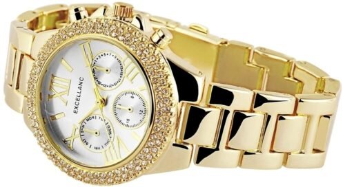 Hodinky dámske módne crystal fashion 1508SG gold - Image 3