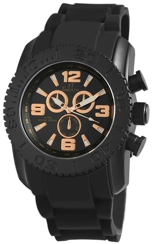 UNISEX hodinky chrono silikonovy remienok 22741SG black - Image 2