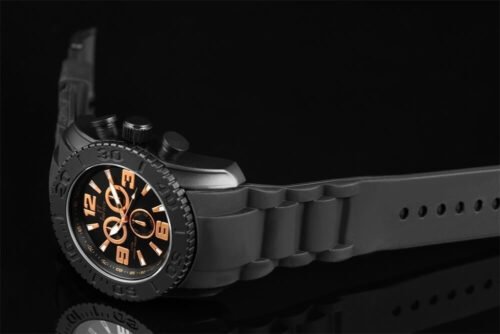 UNISEX hodinky chrono silikonovy remienok 22741SG black - Image 3