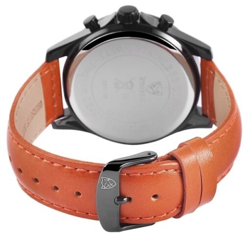 Hodinky pánske PIERRINI oceľ kožené chronograf SG500 blue - Image 8