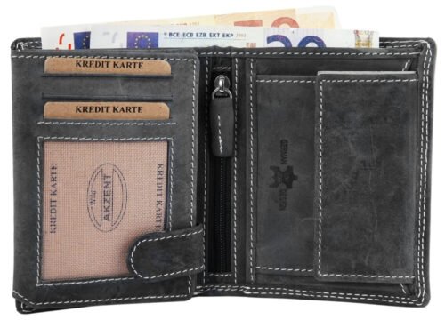 Peňaženka pánska kožená RFID 13x10 cm presivana 3000179SG - Image 2