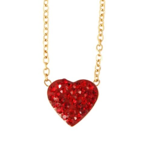 Prívesok oceľ Srdce Heart crystal 5010301 s retiazkou
