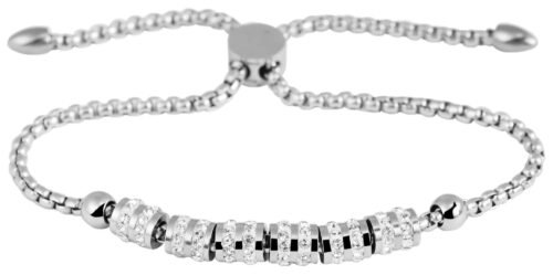Náramok oceľ Shiny crystals 5030399SG retiazka posuvna - Image 4