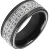 PRSTEŇ obruc keramický oceľ crystal 5060301SG220 cierny S