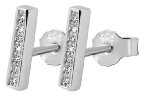 STRIEBRO Dámske náušnice Simple crystal 5300135 strieborné - Image 3