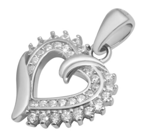 STRIEBRO Prívesok Srdce mini Love crystal 5310047 strieborný - Image 2