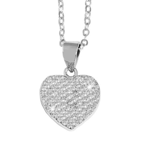 STRIEBRO Prívesok Srdce mini Love crystal 5350026 strieborný