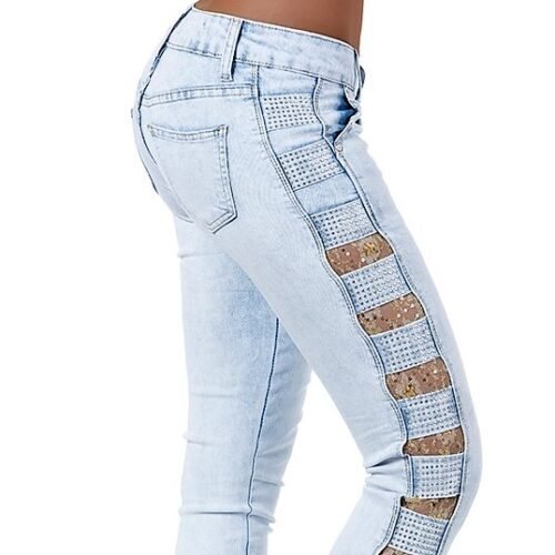 Dámske nohavice rifle slim chic 3378 denim blue