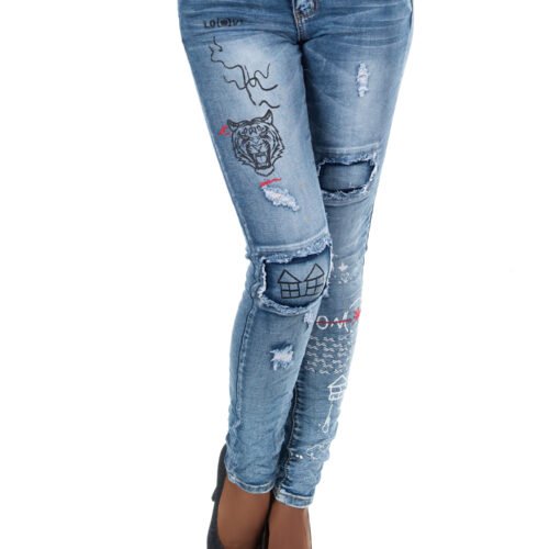 DÁMSKE JEANS RIFLE DIERY PAINTED 9009 17 jeans9009
