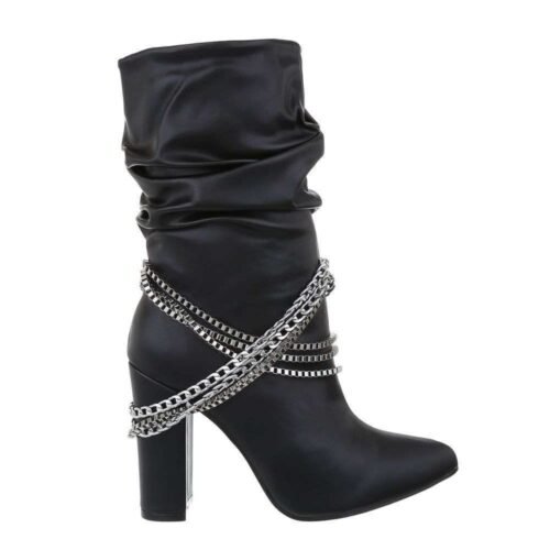 Dámske čižmy biker boots Rock členkové 1904SW čierne