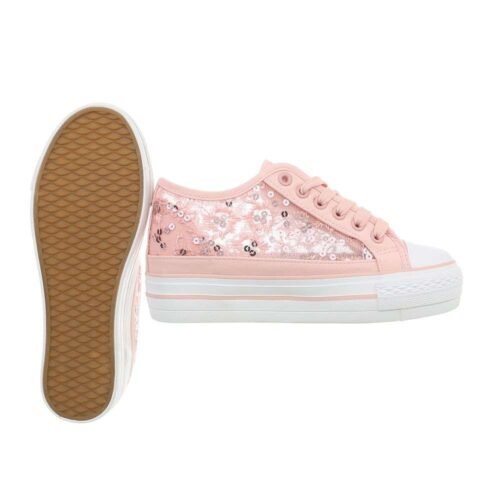 Dámske sneakers platforma macram crystal JS899SW pink - Image 2