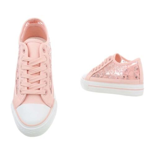 Dámske sneakers platforma macram crystal JS899SW pink - Image 3