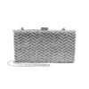 Kabelka clutch žiarivá spoločenská crystal 3010027SG strieborná