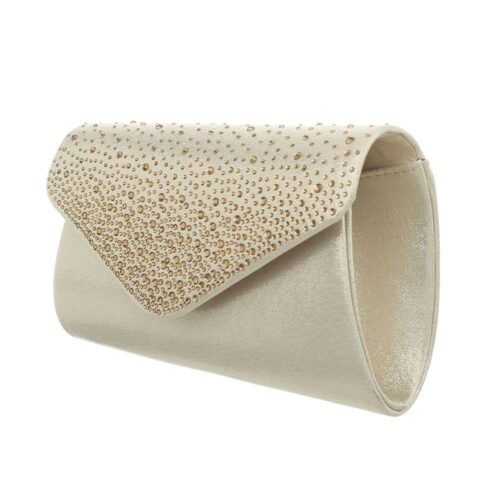 Kabelka spoločenská večerná clutch crystal 683SW zlatá - Image 3