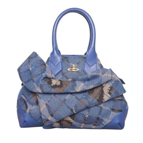 Kabelka originál Vivienne Westwood Leopard Tartan light blue