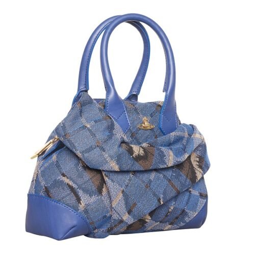 Kabelka originál Vivienne Westwood Leopard Tartan light blue - Image 4
