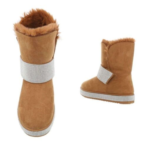Dámske čižmy pohodlné papuče crystal camel - Image 3