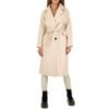 Dámsky kabát trenchcoat po kolená 03565SW beige black