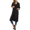 Dámsky plášť prechodný cardigan jarný oversize 93025SW čierny