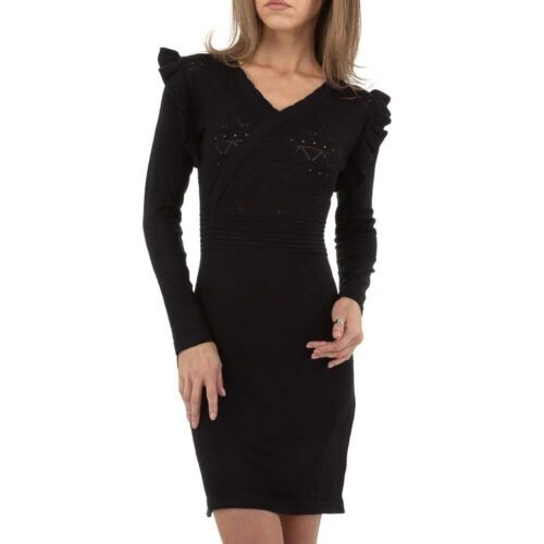 Dámske mini šaty strečové s volánmi stretch l037SW módne - Image 3
