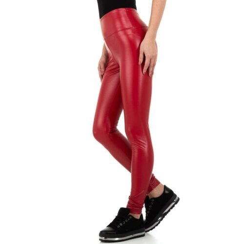Dámske nohavice kožené koženka slim dp37SW red - Image 3