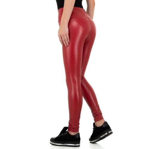 Dámske nohavice kožené koženka slim dp37SW red - Image 2