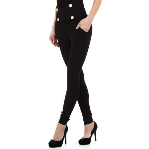 Dámske treggins nohavice slim vysoký pás t331SW black - Image 3