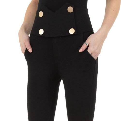 Dámske treggins nohavice slim vysoký pás t331SW black