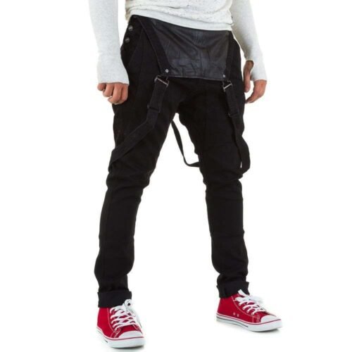 Pánske rifle Na traky Regular slim casual 1407SW180 cierne - Image 2