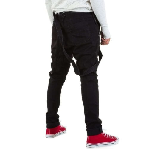 Pánske rifle Na traky Regular slim casual 1407SW180 cierne - Image 4
