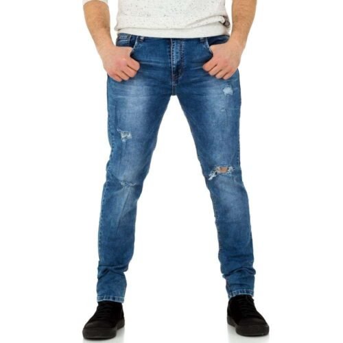 Pánske rifle Regular slim casual D26SW130 denim blue