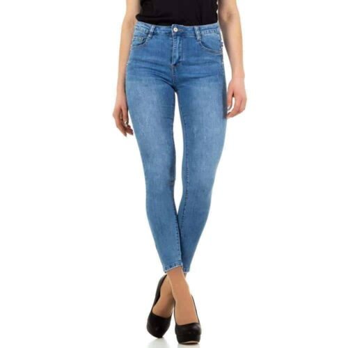 Dámske rifle slim fit basic pearls fashion D561 blue