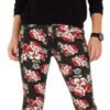 Úzke rifle fashion skinny nohavice kvetinove 97038 multicolor