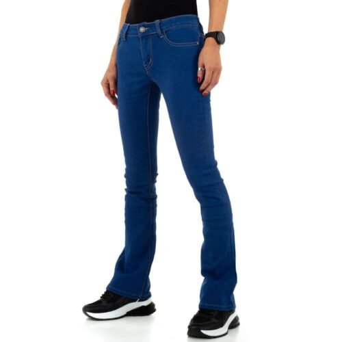 Dámske jeansy rifle zvonové slim bootcut 067SW denim blue