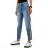 Dámske rifle Boyfriend rovný strih prúžky 1130SW denim blue