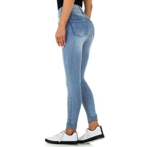 Dámske rifle vysoky pas slim exklusive 5737SW light blue - Image 2