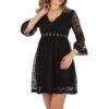 Dámske šaty čipka mini Romance JW506SW black