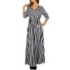 Dámske šaty exkluzívne dlhé stripe sexi 1079SW120 prúžky