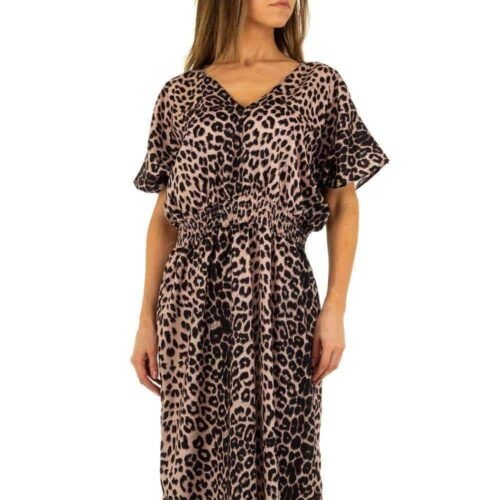 Dámske šaty exkluzívne dlhé print sexi animal 1099 leopard