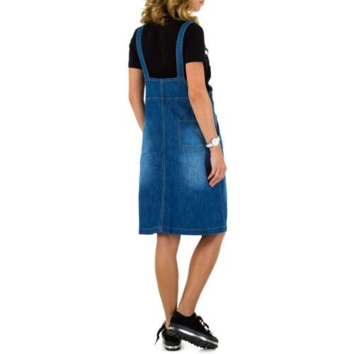 Dámske šaty pohodlne jeansove traky N174SW120 dark blue - Image 2