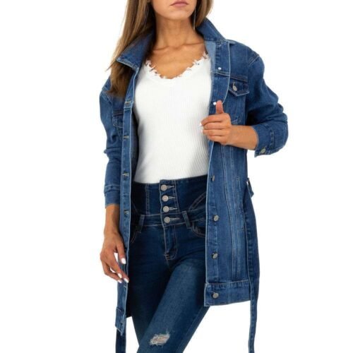 Dámska riflova bunda jeans bedrova 3303SW denim blue